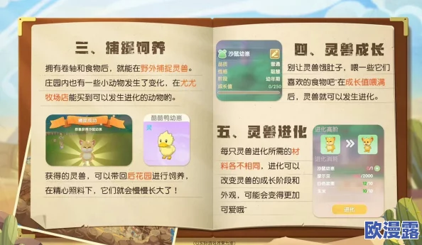 《摩尔庄园》游戏内灵兽喂养指南：全面介绍各类灵兽食物